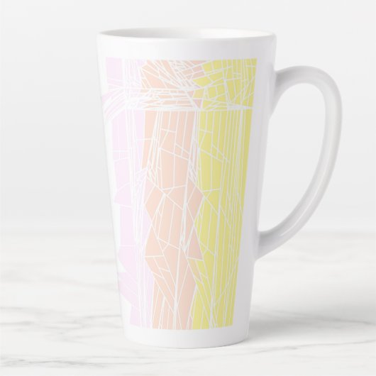 Groovy Geometric Abstrakt Pangender Pride Flag Milchtasse (Rechts)