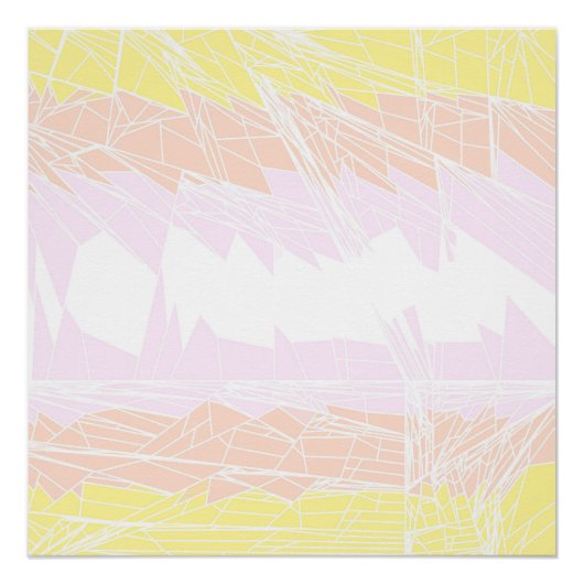 Groovy Geometric Abstrakt Pangender Pride Flag Poster (Vorderseite)