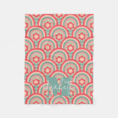 Groovy Geometric Floral Fleecedecke (Vorderseite)