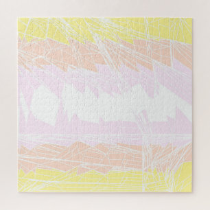 Groovy geometrische abstrakte Pangender-Stolzflagg Puzzle