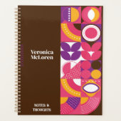 Groovy Geometry Planer: Werben Sie Ihr Personalisi Planer (Vorderseite)