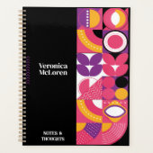 Groovy Geometry Planer: Werben Sie Ihr Personalisi Planer (Vorderseite)