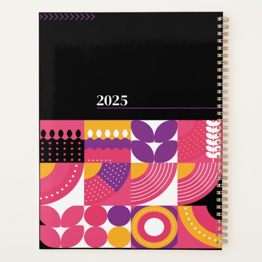 Groovy Geometry Planer: Werben Sie Ihr Personalisi Planer (Rückseite)