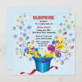 Groovy Geschenkboxen-Einladung Einladung (Vorne/Hinten)