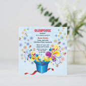 Groovy Geschenkboxen-Einladung Einladung (Stehend Vorderseite)