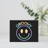 Groovy Gesicht Postkarte (Stehend Vorderseite)