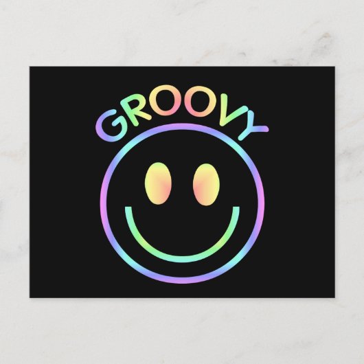 Groovy Gesicht Postkarte (Vorderseite)