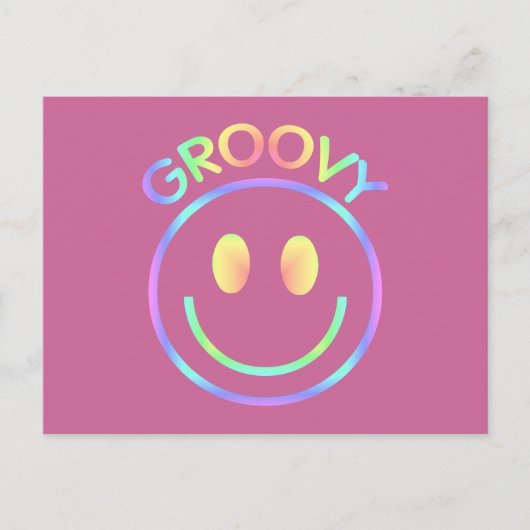 Groovy Gesicht Postkarte (Vorderseite)
