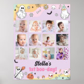 Groovy Ghost Birthday Foto Milestone Poster (Vorne)