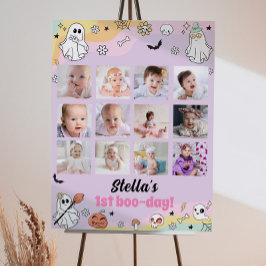 Groovy Ghost Birthday Foto Milestone Poster