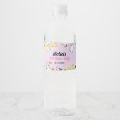 Groovy Ghost Birthday Party Wasserflasche Wasserflaschenetikett (Vorderseite)