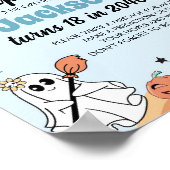 Groovy Ghost Boo Birthday Time Kapsel Zeichen Poster (Ecke)