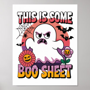 Groovy Ghost dies ist ein Bootschild Funny Hallowe Poster