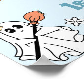 Groovy Ghost Erstes Jahr Foto Meilenstein Poster (Ecke)