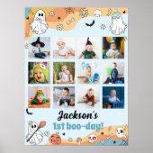 Groovy Ghost Erstes Jahr Foto Meilenstein Poster (Vorne)