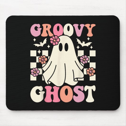 Groovy Ghost Halloween Ghost Kostüm Retro Groovy Mousepad (Vorne)