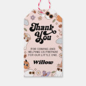 Groovy Ghost Halloween Kinderdusche Danke, dass ih Geschenkanhänger (Vorderseite)