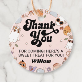 Groovy Ghost Halloween-Party Vielen Dank Geschenkanhänger