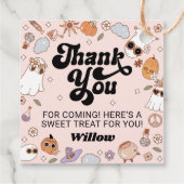 Groovy Ghost Halloween-Party Vielen Dank Geschenkanhänger (Rückseite)