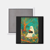 Groovy Ghost Lesebuch schwarze Katze Halloween Magnet (Vorderseite/Rückseite)