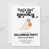Groovy Ghost Let's Get Spooky Halloween Einladung (Vorderseite)