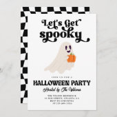 Groovy Ghost Let's Get Spooky Halloween Einladung (Vorne/Hinten)