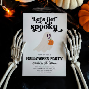 Groovy Ghost Let's Get Spooky Halloween Einladung
