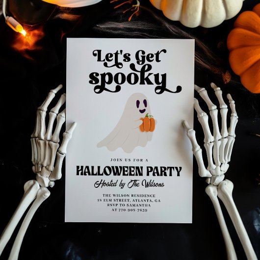 Groovy Ghost Let's Get Spooky Halloween Einladung