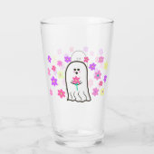 Groovy Ghost mit Blume Glas (Rückseite)