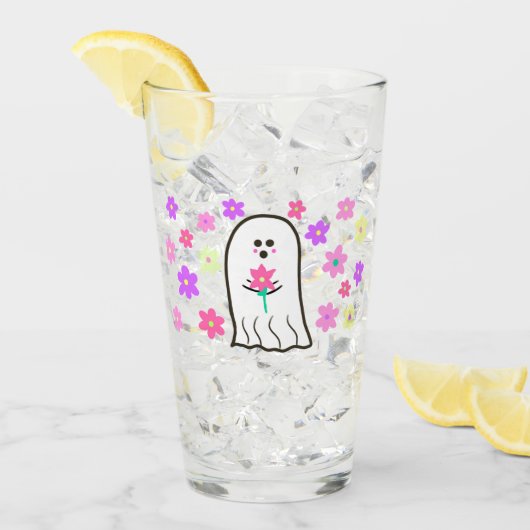 Groovy Ghost mit Blume Glas (Vorderseite Ice)