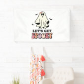 Groovy Ghost Retro Halloween Geburtstag Banner (Insitu)