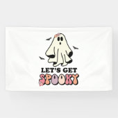 Groovy Ghost Retro Halloween Geburtstag Banner (Horizontal)