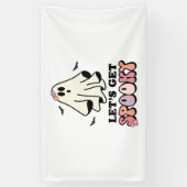 Groovy Ghost Retro Halloween Geburtstag Banner (Vertikal)