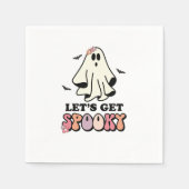 Groovy Ghost Retro Halloween Geburtstag Serviette (Vorderseite)