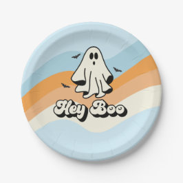Groovy Ghost Retro Halloween Hey Boo Spooky Pappteller