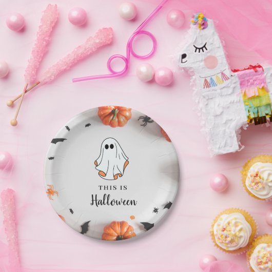 Groovy Ghost retro Halloween Pappteller (Party)