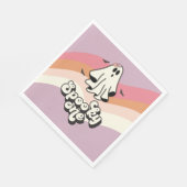 groovy Ghost retro Halloween Spooky One Geburtstag Serviette (Ecke)