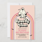 Groovy Ghost Retro Halloween Spooky Vibes Geburtst Einladung (Vorderseite)