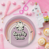 Groovy Ghost Retro Halloween Spooky Vibes Geburtst Pappteller (Party)