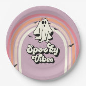 Groovy Ghost Retro Halloween Spooky Vibes Geburtst Pappteller (Vorderseite)