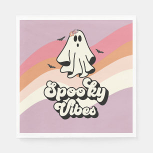 Groovy Ghost Retro Halloween Spooky Vibes Geburtst Serviette