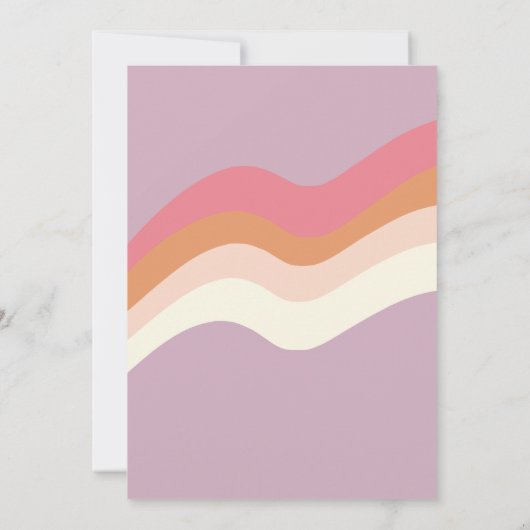 Groovy Ghost Retro Halloween Zwei Spooky Geburtsta Einladung (Rückseite)