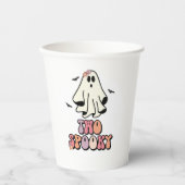 Groovy Ghost Retro Halloween Zwei Spooky Geburtsta Pappbecher (Vorderseite)