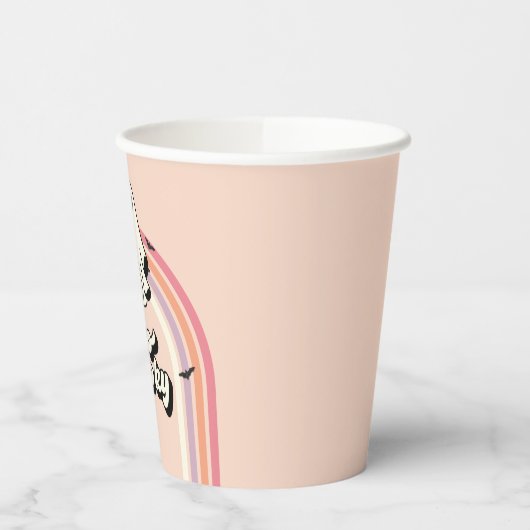 Groovy Ghost Retro Halloween Zwei Spooky Geburtsta Pappbecher (Links)