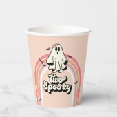 Groovy Ghost Retro Halloween Zwei Spooky Geburtsta Pappbecher (Vorderseite)