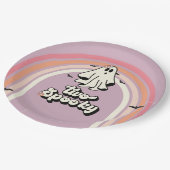 Groovy Ghost Retro Halloween Zwei Spooky Geburtsta Pappteller (Schrägansicht)