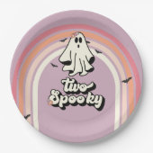 Groovy Ghost Retro Halloween Zwei Spooky Geburtsta Pappteller (Vorderseite)