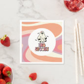 Groovy Ghost Retro Halloween Zwei Spooky Geburtsta Serviette (Beispiel)