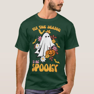 Groovy Ghost Spooky Jahreszeit Die Jahreszeit ist T-Shirt