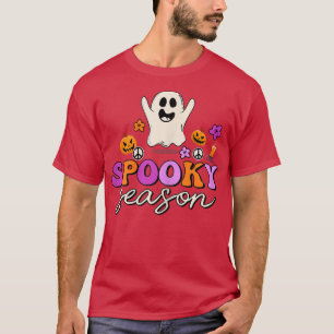 Groovy Ghost Spooky Jahreszeit, Haloween Retro Sti T-Shirt